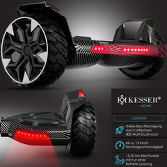 KESSER® Hoverboard - 800 Watt - Bluetooth-luidspreker - LED