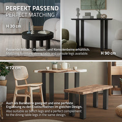 Tafelpoten - Metaal - Set van 4 - 42 cm - Donkergrijs - ML-Design