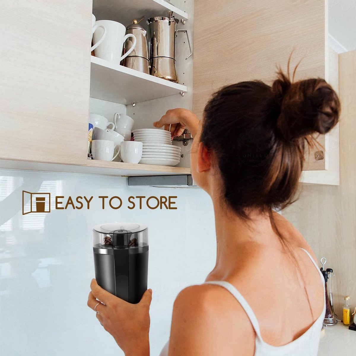Aigostar Elektrische  Koffiemolen - koffiemaler - 200W - Zwart