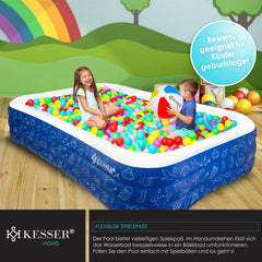 KESSER® Opblaasbaar zwembad - 305x183x56cm - 1180L - Blauw