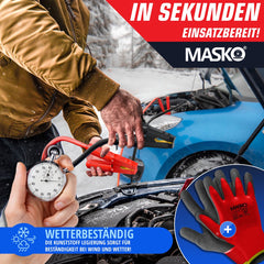 MASKO® Startkabels Auto - 4M - Starthulp - Jumpstarter - Zwart/Rood