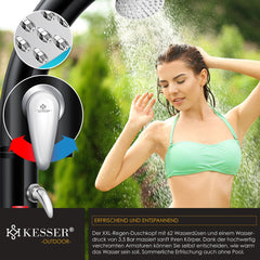 KESSER® Buitendouche - Tuindouche - Solar - 35L - Zwart