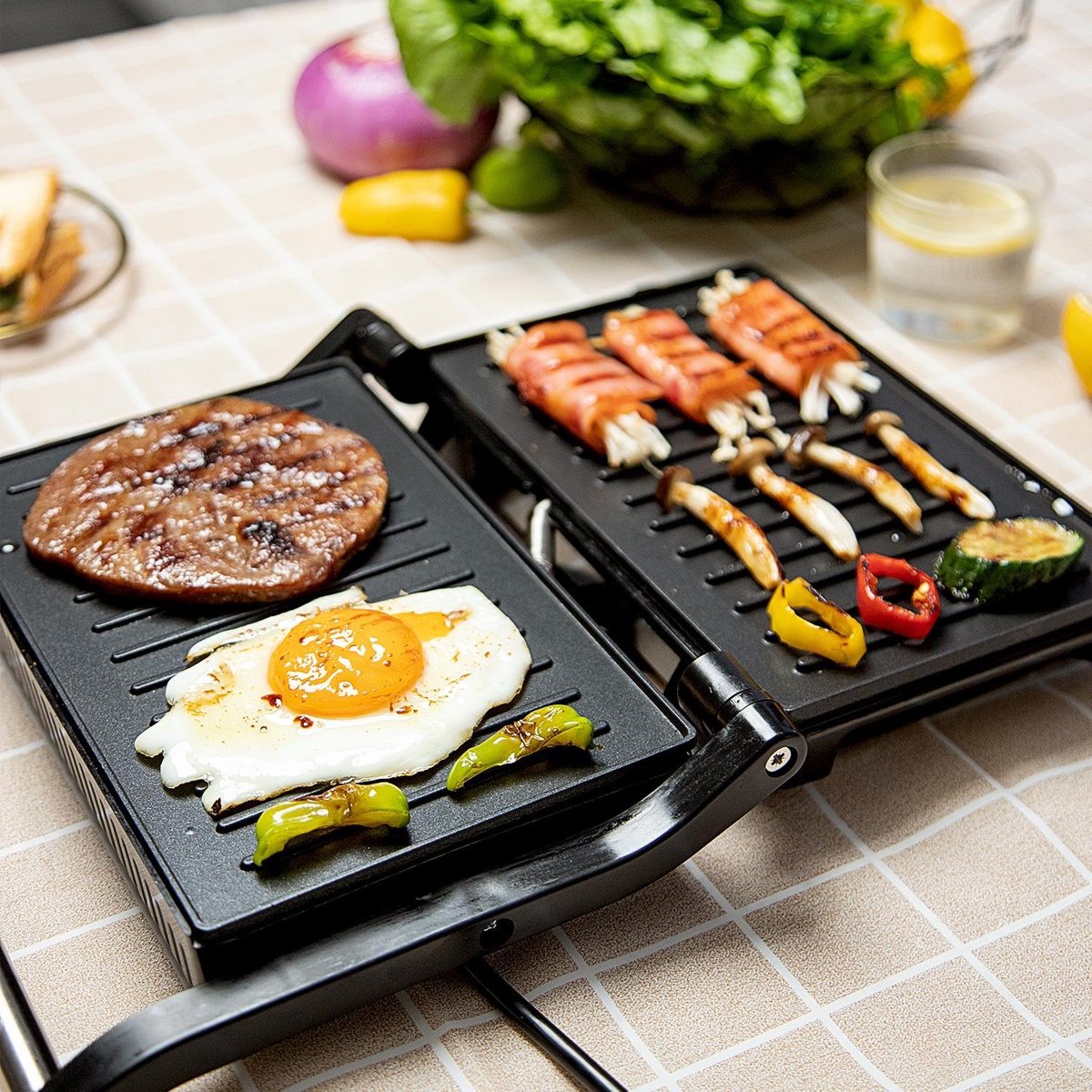 Tosti apparaat - Tosti ijzer - Contactgrill - Grill apparaat - 750W - RVS - Aigostar