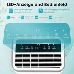 COSTWAY 25L/dag luchtontvochtiger, 3 modi, kamergrootte ca. 30 m², elektrische ontvochtiger met 6,5 l watertank, 24-uurs timer, 2 snelheden, slaapmodus ≤ 42 dB