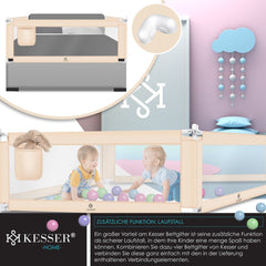 Bedhekje - 150 cm - Bedrand - Bedrail - Bedrek - Beige - KESSER®