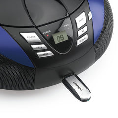 Lenco SCD-37 - Draagbare radio CD speler met MP3 optie en USB - Blauw