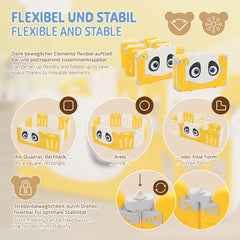 Grondbox - Baby box - Kinderbox - Babybox - Speelbox - 120x120 cm - Geel - Joyz