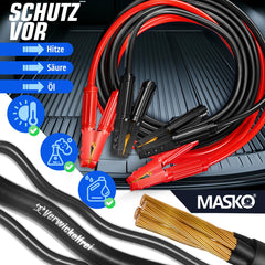 MASKO® Startkabels Auto - 6M - Starthulp - Jumpstarter - Zwart/Rood
