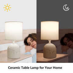 Tafellamp - Bureaulamp - Tafellamp slaapkamer - Wit - Aigostar