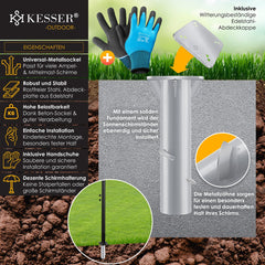 KESSER® Parasolstandaard - Grondanker - Zilver