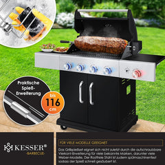 KESSER® RVS Rotisserie - 107cm -  Elektrische draaispit - Zwart