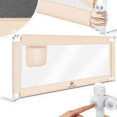 KESSER® bedhekje - Bedhek Kinderbedhek voor kinderen Baby bedhek Valbeveiligingsbed voor Bed & boxspring - 180cm, Beige