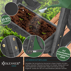 KESSER® Verticale Plantenbakken - Kweekbak - Plantenbak - Antraciet