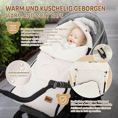 Voetenzak voor Autostoeltje en Buggy - Baby Slaapzak - Crème - Joyz