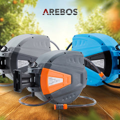 AREBOS Tuinslanghaspel - Tuinslang - Waterslangslang met Snelkoppeling - 20 m - Blauw