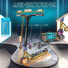 KESSER® Stuntstep GT-Limit 360° voor Volwassenen en Kinderen - Step met Standaard ABEC 9 Kogellagers, 110 mm PU Wielen Stunt Scooter - Goud