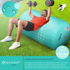 KESSER® Airtrack Turnmat - Gymnastiek Rol - 120x75cm - Mintgroen
