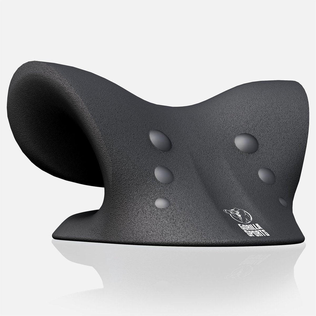 Gorilla Sports Nek Stretcher - Voor Nek- en Schouderpijn - Massagepunten & Ergonomische Ondersteuning - Compact & Lichtgewicht - Zwart
