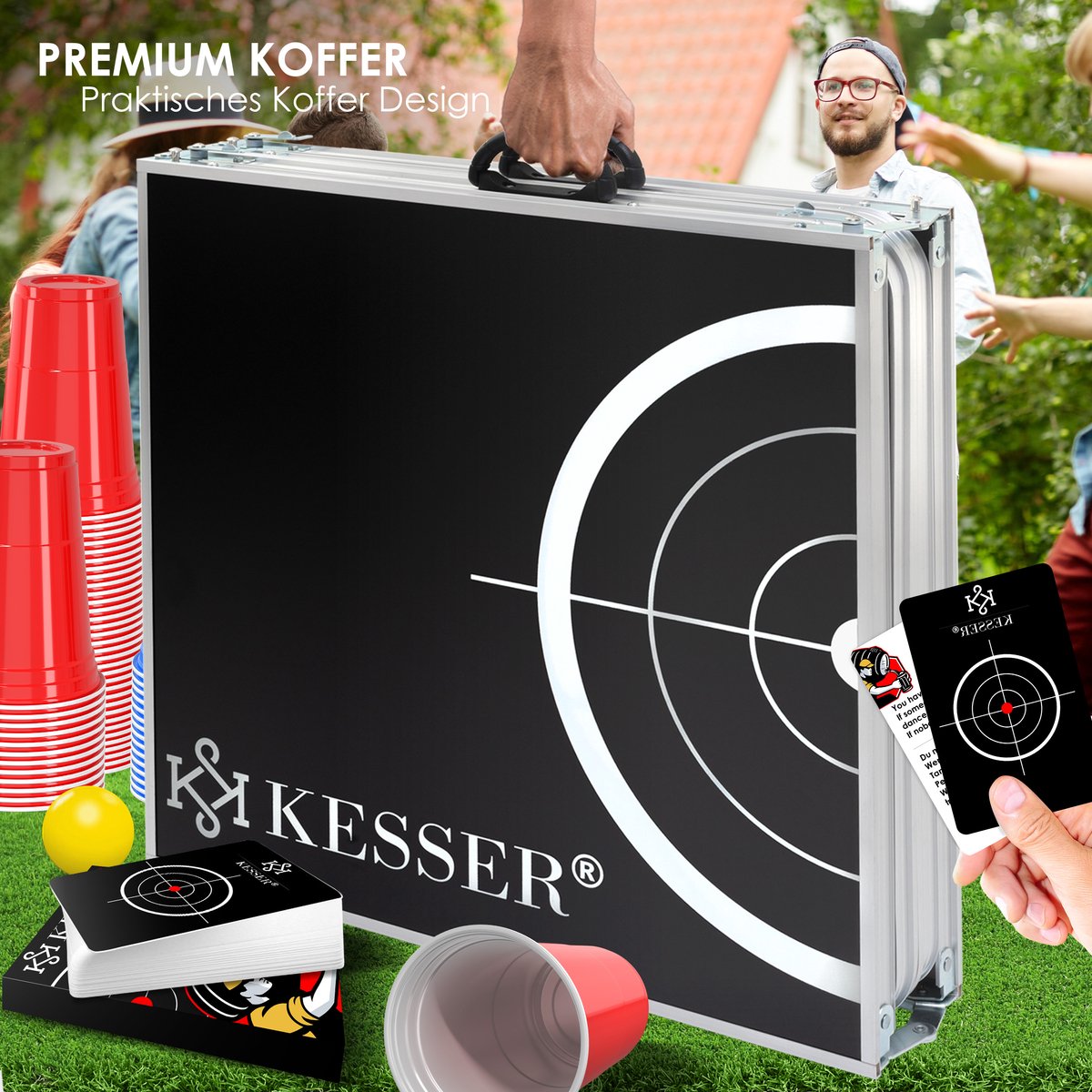 KESSER® Beerpong Tafel - Bierpong Tafel - Verstelbaar - Opvouwbaar
