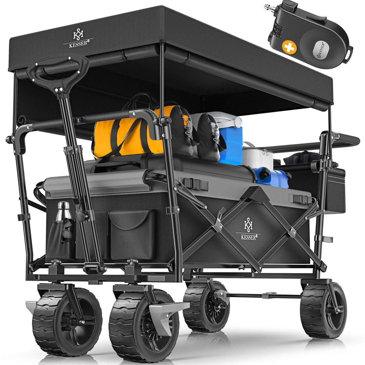 KESSER® Bolderkar - Opvouwbaar - Bolderwagen - Zwart •