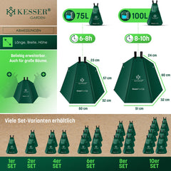 KESSER® Waterzak Boom - Druppelirrigatie - Druppelsysteem Boom - Irrigatiesysteem vor Bomen Bewateringssysteem - Waterzak voor bomen – UV-bestendig – Uitbreidbaar