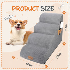 Hondentrapje voor honden - 40x72x50 cm - Grijs - Nobleza