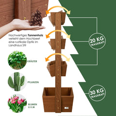 KESSER® Verticale Plantenbakken - Kweekbak - Plantenbak - Bruin