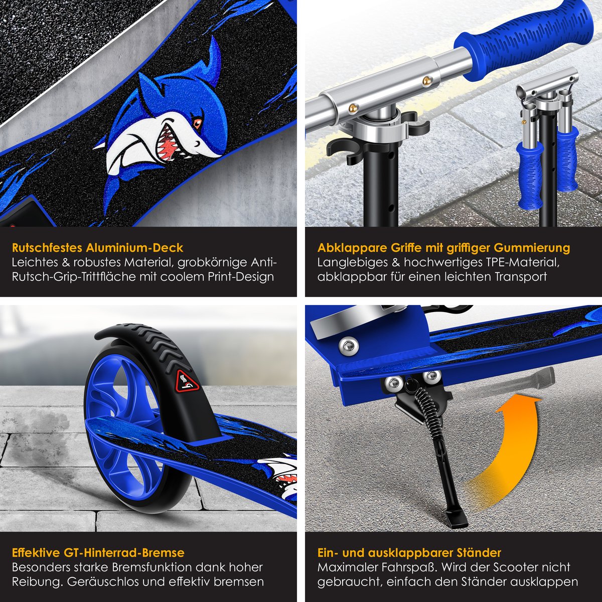 KESSER® Kinderstep - Opvouwbaar - Verstelbaar - Blauw •