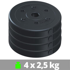Halterschijven - Halter gewichten - 30 mm - 4x2.5 kg - ScSPORTS®