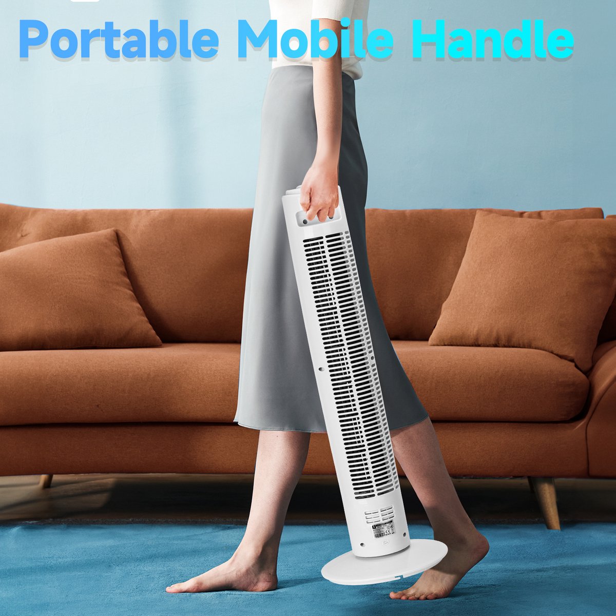Aigostar Aircooler - Luchtkoeler - Ventilator - Torenventilator - Wit •