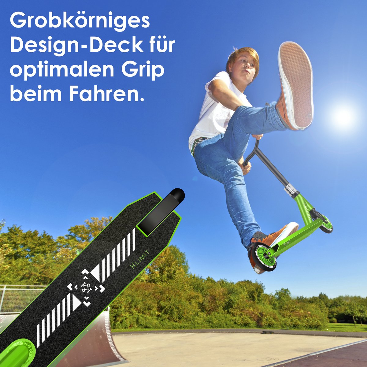 KESSER® Stuntstep - Step voor Volwassenen en Kinderen - Groen