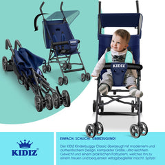 KIDIZ® Kinderwagen - Wandelwagen - Kinderbuggy - Blauw