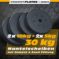 Halterschijven - Halter gewichten - 30 mm - Set - 30kg - ScSPORTS®
