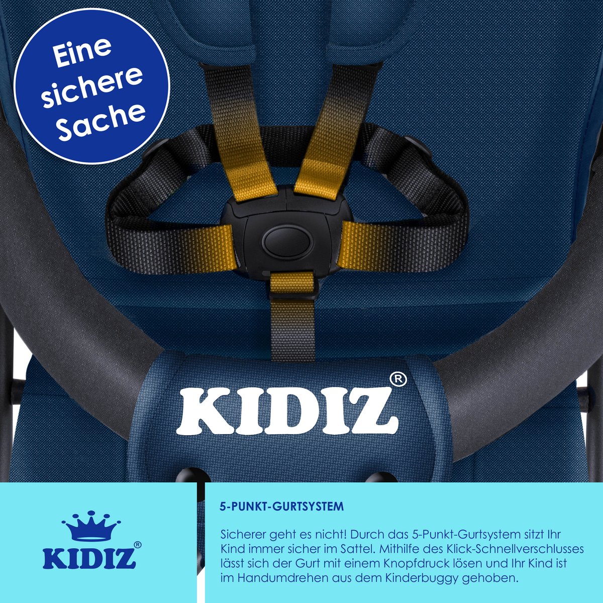 KIDIZ® Kinderwagen - Wandelwagen - Kinderbuggy - Blauw