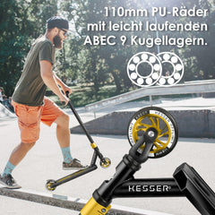 KESSER® Stuntstep - Step voor Volwassenen en Kinderen - Zwart
