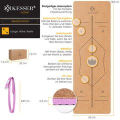 Yoga mat - Fitness mat - Sport mat - Anti slip - Extra dik - Roze