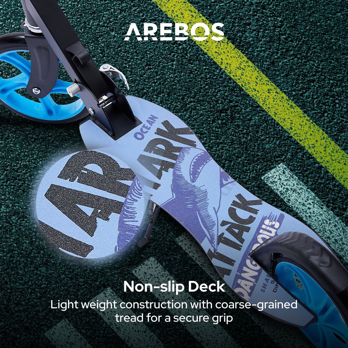 AREBOS Stepjes - Kinderstep - Voor Jongens en Meisjes vanaf 8 Jaar - tot 100kg - Blauw