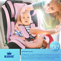 KIDIZ® Autostoeltje - 5-punts veiligheidsgordel - Roze