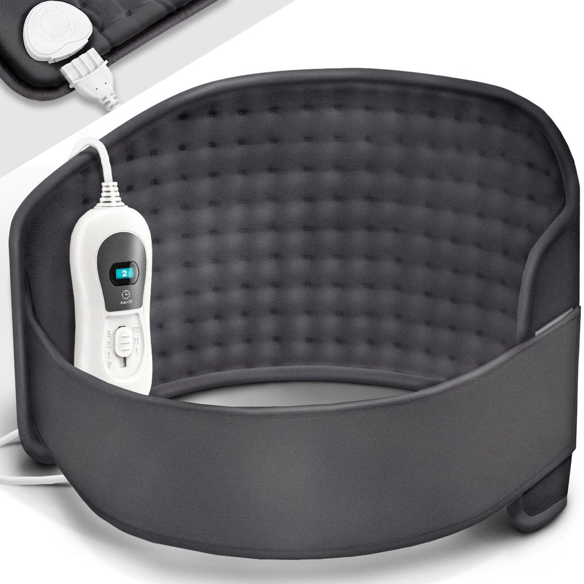 Warmtekussen rug - Warmteband - Verwarmde rugband - Antraciet - Sinnlein