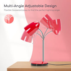 Tafellamp - Bureaulamp - Tafellamp slaapkamer - Rood - Aigostar