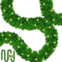 KESSER® Guirlande met verlichting - Kerstguirlande LED Kerstslinger Kerstversiering Kerstdecoratie - 5 meter