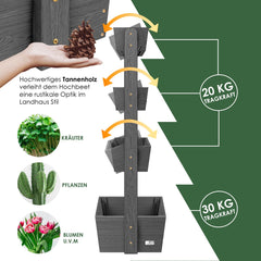 KESSER® Verticale Plantenbakken - Kweekbak - Plantenbak - Antraciet