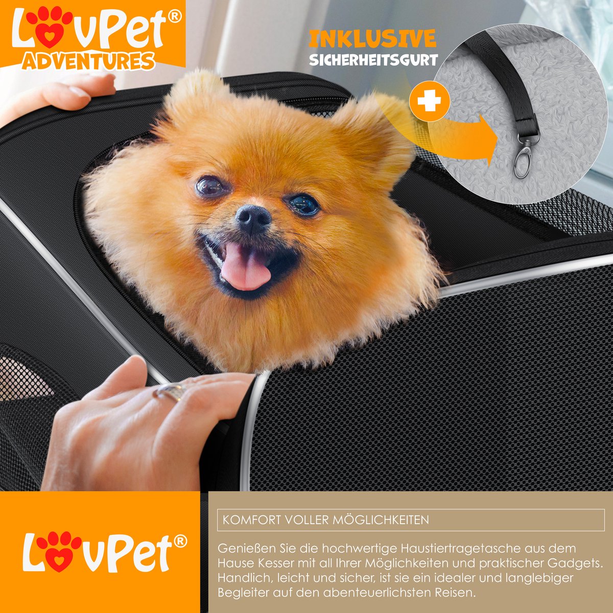 LOVPET® Hondenbench - Hondenbox - Transportbox 44x31x36xm  - Antraciet