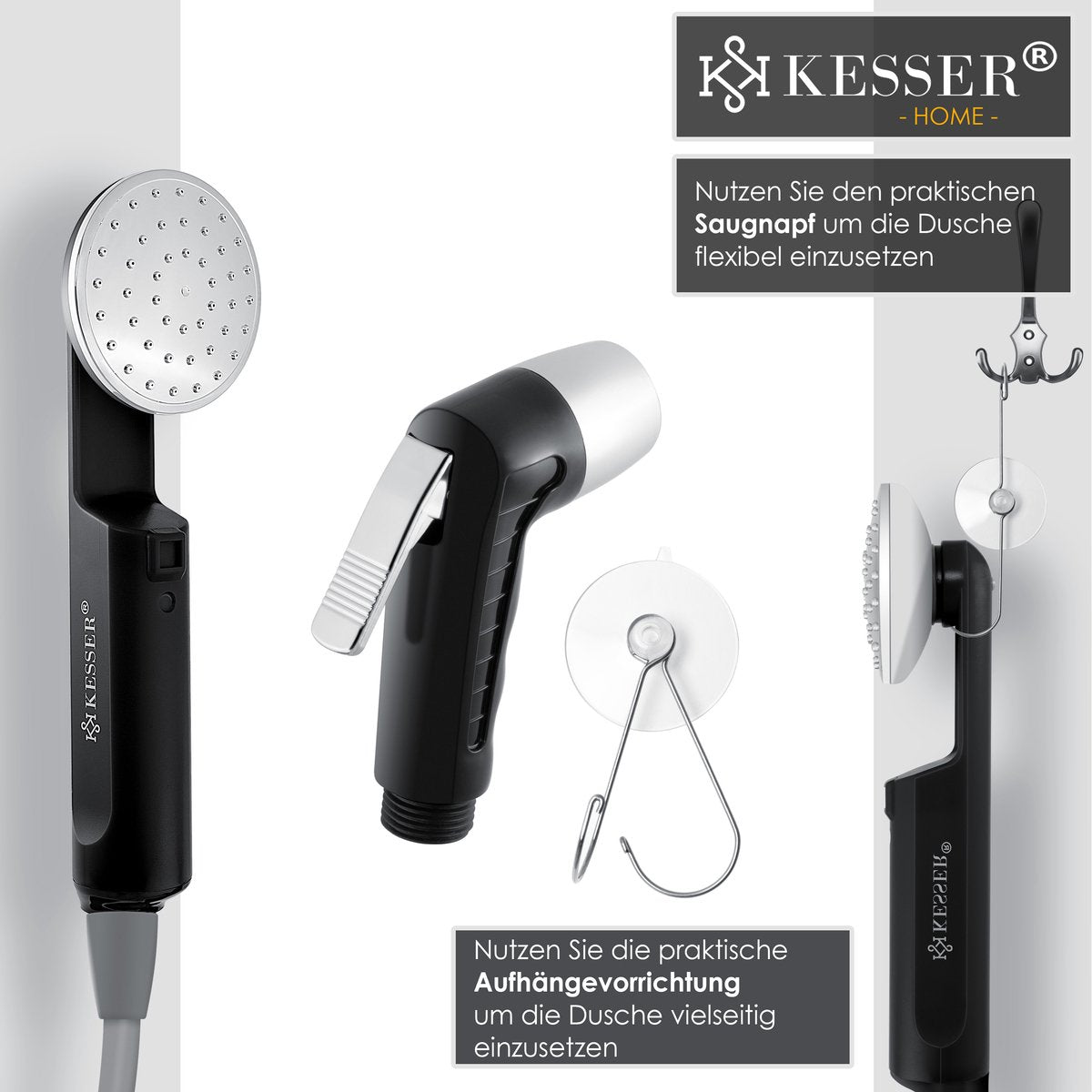 KESSER® Campingdouche - Tuindouche - Mobiele douche - Zwart