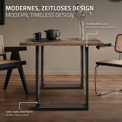 Tafelpoten - Metaal - 60x72 cm - Antraciet - ECD Germany