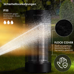 KESSER® Elektrische Verwarming - Terrasverwarmer met IP55 - 53cm - Zwart