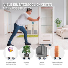 Meubelroller - Transportroller - Met remmen - 60x80 cm - tot 800 kg - ECD Germany