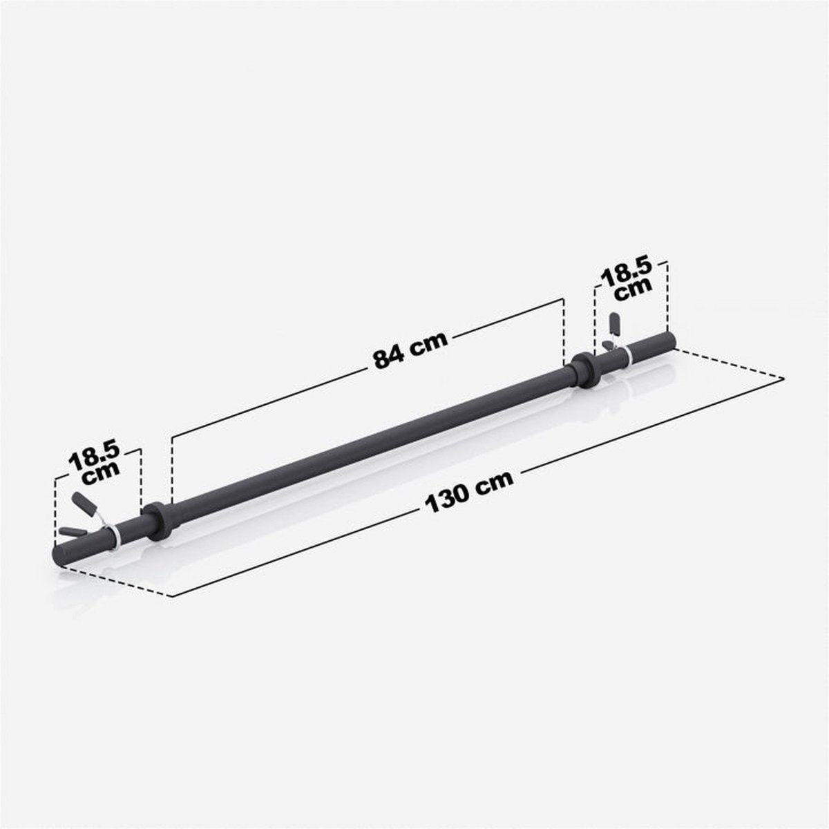 Gorilla Sports Aerobic Halterstang - Barbell - 130 cm - 30/31 mm - Incl. Veersluiting