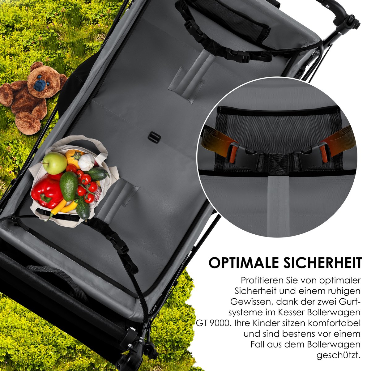 KESSER® Bolderkar - Opvouwbaar - Bolderwagen - Zwart •