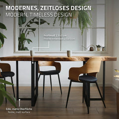 Tafelpoten - Metaal - 60x72 cm - Zwart - ML-Design •